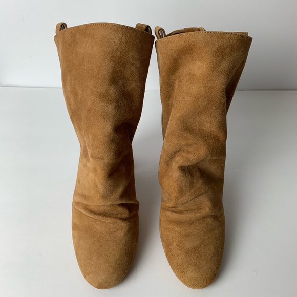 French Connection Suede Leather Heeled Booties 7.5 - Picture 4 of 8